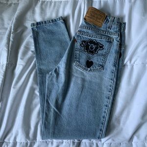 Orange Tab Levi’s hand painted